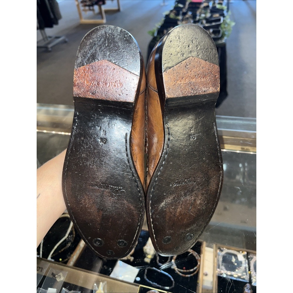 Bragano Cole Haan Men's Brown Woven Leather Loafers Italy 9.5M - Picture 6 of 8